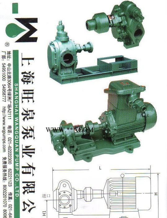 旺泉牌KCB\2CY齿轮式输油泵、齿轮油泵、齿轮泵图2