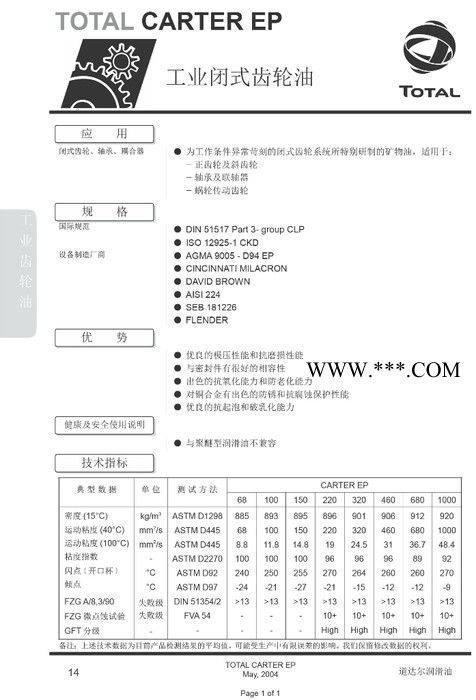 长沙道达尔法国进口产品工业齿轮油总销批发商—润励图3