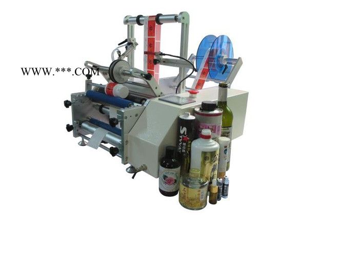 半自动圆瓶口服液消毒液贴标设备 玻璃水圆瓶贴标机图3