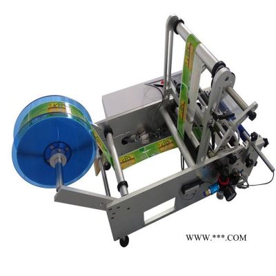 半自动圆瓶口服液消毒液贴标设备 玻璃水圆瓶贴标机