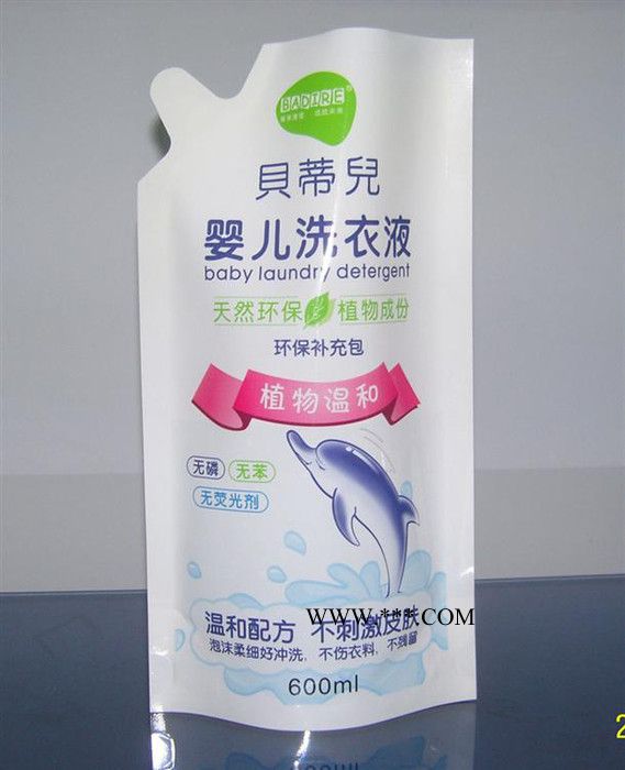 儿童专用洗衣液吸嘴包装袋自立袋 玻璃水自封袋吸嘴袋500g抗撞击图5