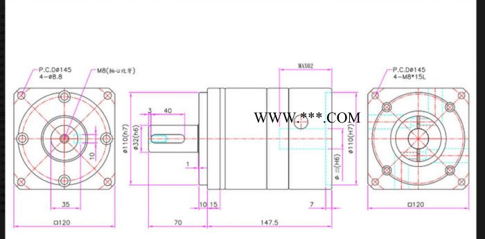 东莞VGM减速机MF120XL1-5-K-24-110VGM高精密减速器台湾VGM聚盛低背隙减速器MF120XL1-5-图3