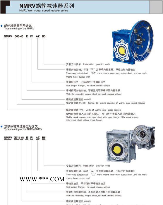 产品名称： 双联蜗轮减速器NMRV025/130-063/130图2
