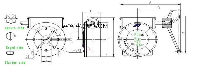 思达德SGJ30 阀门驱动装置涡轮箱减速器图3