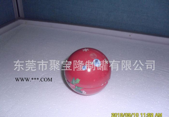 东莞直销马口铁球形糖果罐 蜡烛铁罐 车蜡罐 球形罐定制图2