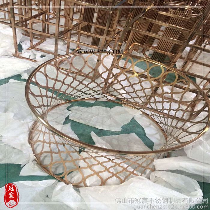 真空镀膜不锈钢茶几　客厅发光不锈钢茶几设计图7