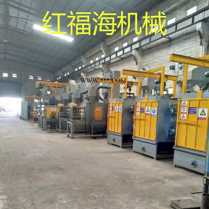 通过式 自动喷砂机汽车轮毂镀膜处理悬链式抛丸机除锈喷沙设备结构特点图2