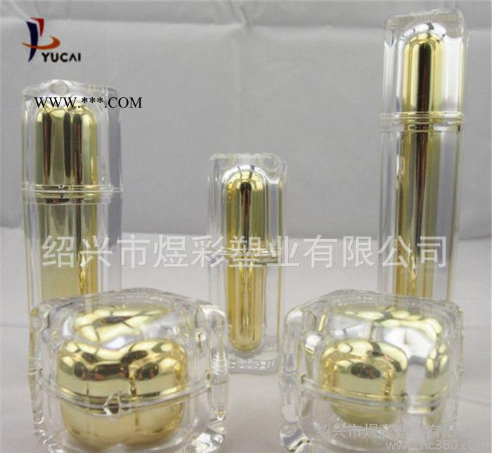 经典款 100ml四方水晶瓶  亚克力材质 镀膜金色 化妆图2