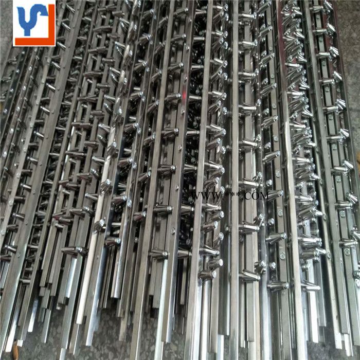 17年技术厂家直供真空镀膜治具铁杆25个位梅花六花瓣弹片飞机头 真空电镀夹具治具10*10方通蒸发机挂具配件ZS211图4