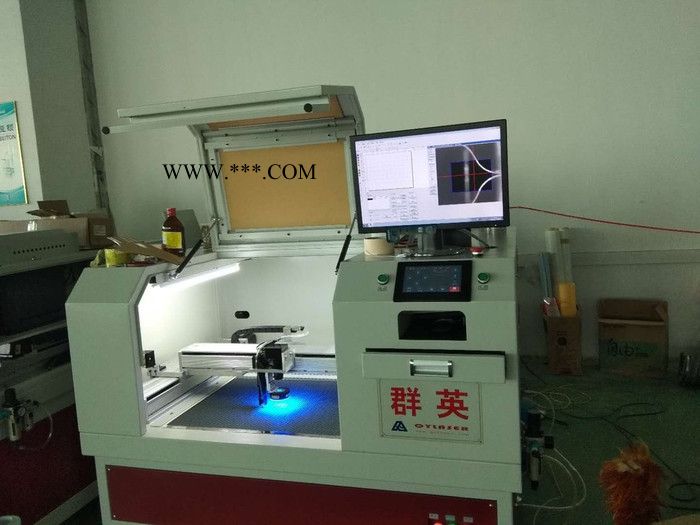 群英高精度激光切割机 电镀膜片/触摸屏/不干胶/有机玻璃激光切割雕刻机激光裁床图5