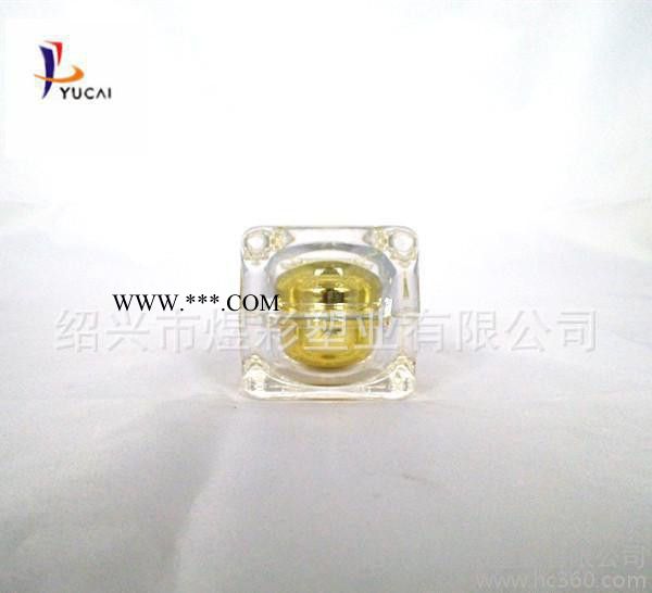 亚克力材质 50g四方水晶瓶 镀膜金色装图3
