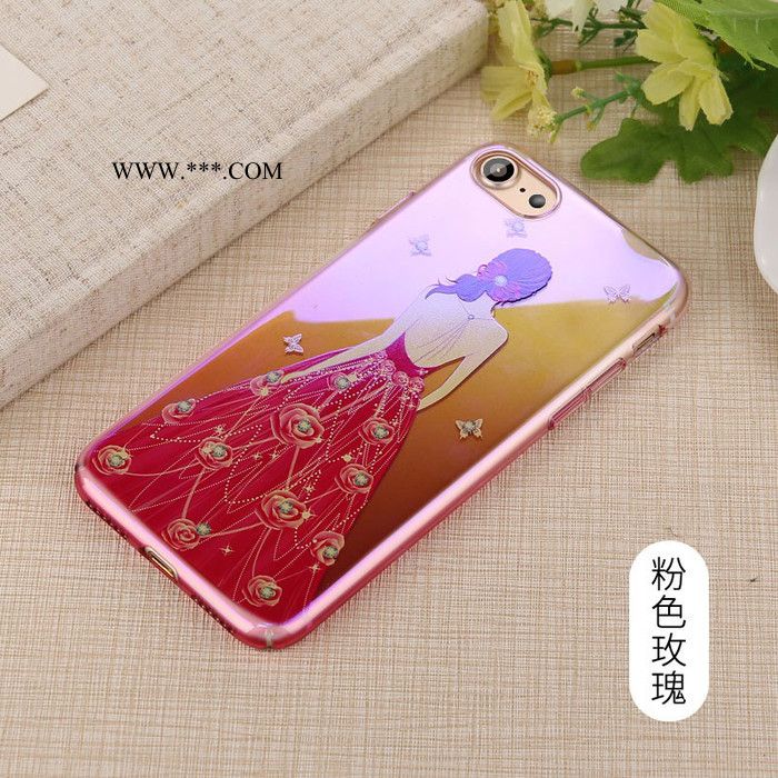 新款iphone6 时尚男女挂绳光学镀膜手机壳保护套3D浮雕彩绘苹果7plus来图定制苹果6sPC流珖壳工厂批发**图2