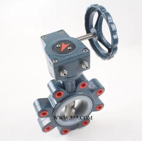 硅胶凸耳蝶阀 涡轮蝶阀 双半轴凸耳蝶阀图3