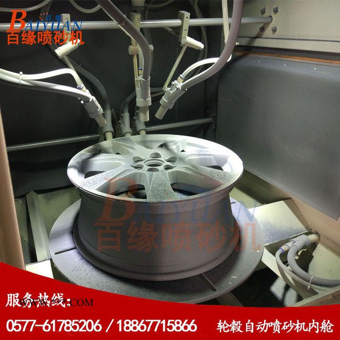 汽车轮毂翻新自动喷砂机轮毂改色涂层清理喷沙机械 轮毂镀层清理喷砂机 轮毂喷砂机图3