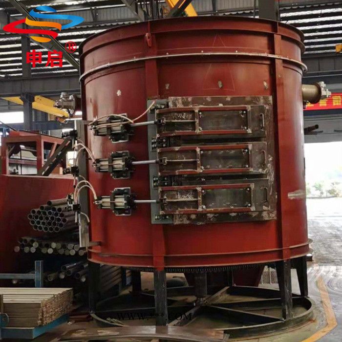 申启 铸旋轮毂坯件的旋压前加热炉 锻旋轮毂旋前加热炉转盘式铝合金车轮旋前加热炉图7