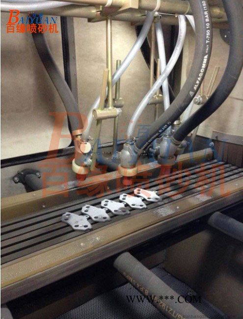 百缘刹车片喷砂机平面输送式自动喷砂机 刹车片喷砂机价格图3