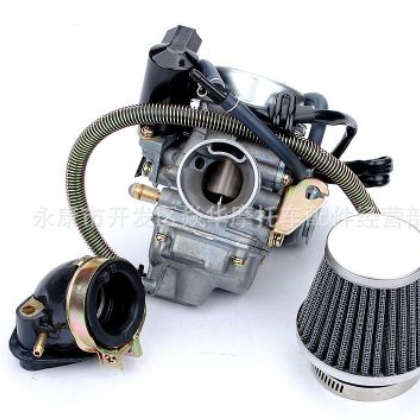 GY6 125-150CC 沙滩车ATV化油器+进气支管+钢丝空滤组合套装 通用图2