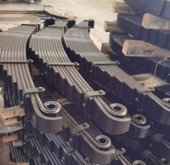 江西陕汽配件钢板弹簧十三片90*14*1650红岩前四轮总成图2