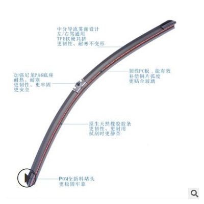 【新款雨刮器】多功能雨刷 无骨雨刷 原装款接头雨刮器 胶条