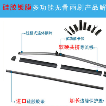 适用于大众速腾宝来探歌cc夏朗途观帕萨特硅胶镀膜雨刷蔚领雨刮器图3