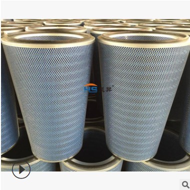 P034303三角形蓝色阻燃除尘滤筒 高炉鼓风机用焊烟滤芯图3