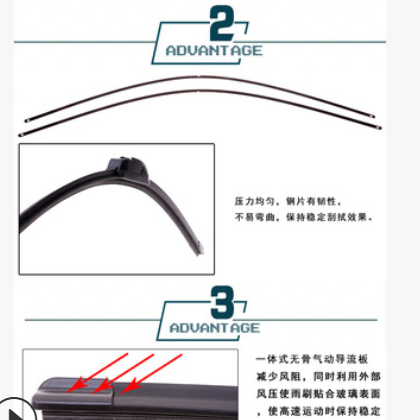 长城哈弗H6雨刮器哈佛H2s原装H1H5H7M1M4腾翼C30/C50无骨雨刷胶条图2