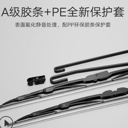 厂家批发 有骨雨刷片 铁架雨刮器 1.0MM厚度骨架 100支送展架图2