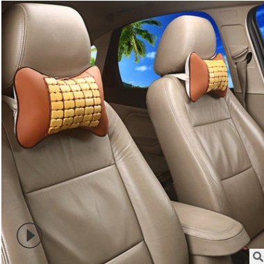 汽车枕头护颈枕车用骨头枕车载腰靠枕夏天内饰用品夏季竹片图2