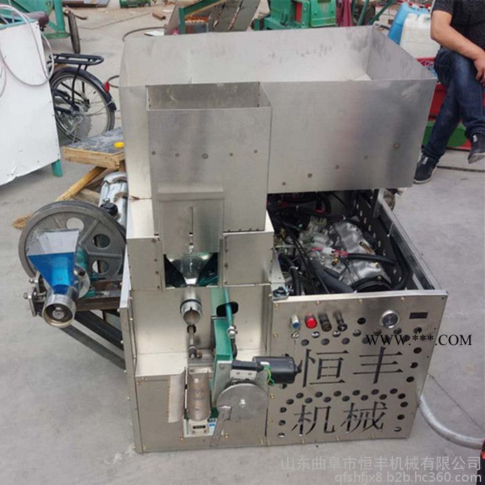 恒丰电启动柴油机带动 下乡赶集弯管膨化机带离合器 好操作图6