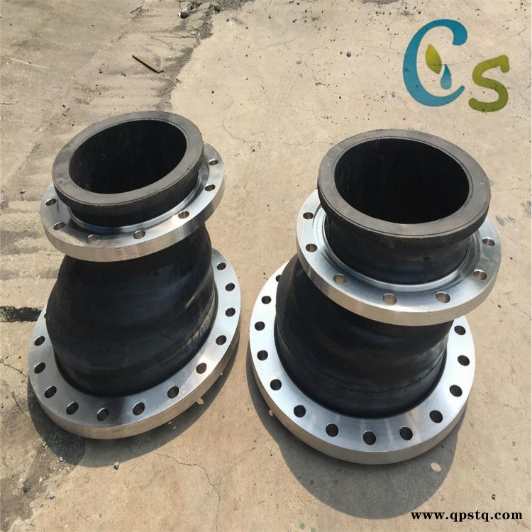 偏心异径法兰式橡胶软接头 异径橡胶接头图1