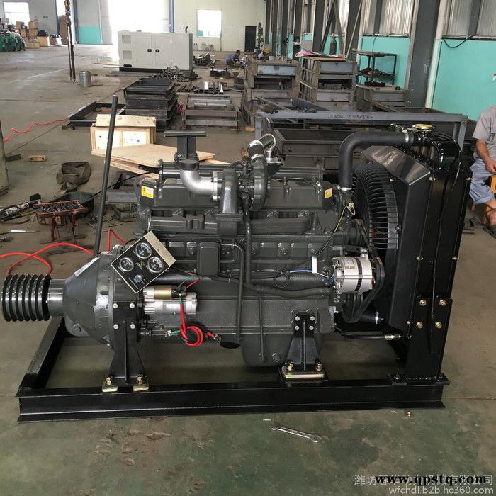 春华(R6105AZP)柴油机 92KW粉碎机用柴油机 潍柴系列发动机 带离合器6C200皮带轮图2