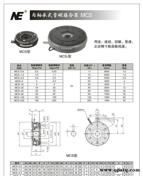 台湾TRANTEX仲勤牌电磁式离合器MCS-5图3