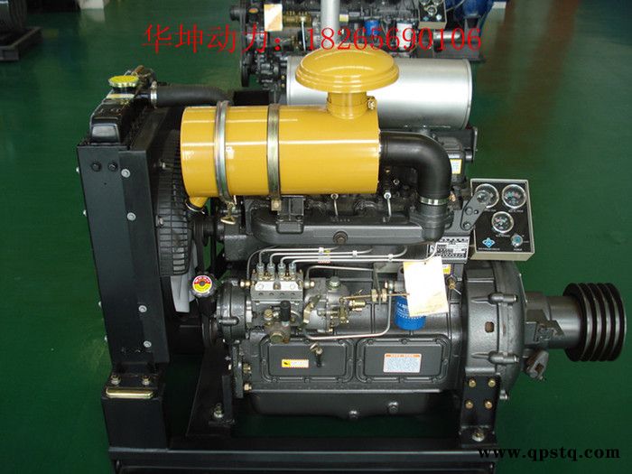 70马力柴油机带离合器，潍坊4102柴油机图2