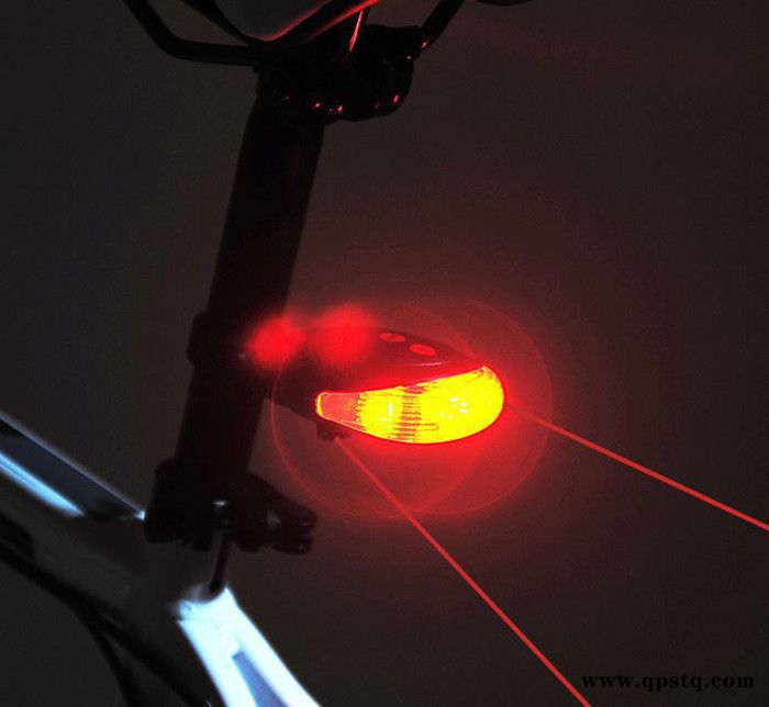 罗门LED山地车尾灯安全警示灯 自行车钻石激光满天星尾灯骑行图2