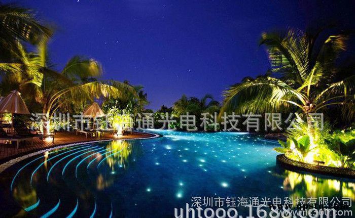 大型广场实芯光纤埋地灯/水池七彩埋地光纤尾灯图3