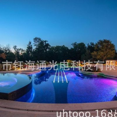 大型广场实芯光纤埋地灯/水池七彩埋地光纤尾灯