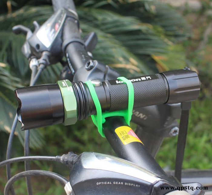 【罗门】自行车手电筒硅胶绑带山地车支架配件 多功能自行车灯架图3