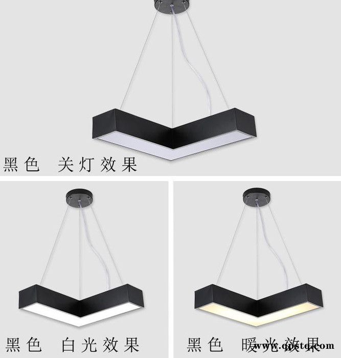 箭头几何led吊灯网咖商场现代简约走廊吸顶灯过道直角灯组合灯具图2