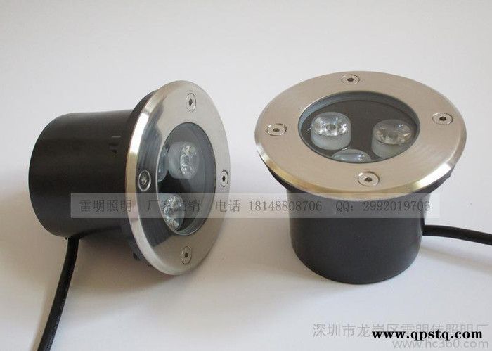 LED地埋灯3W 12V 24V暖白光粉光黄光LED墙角灯i图2