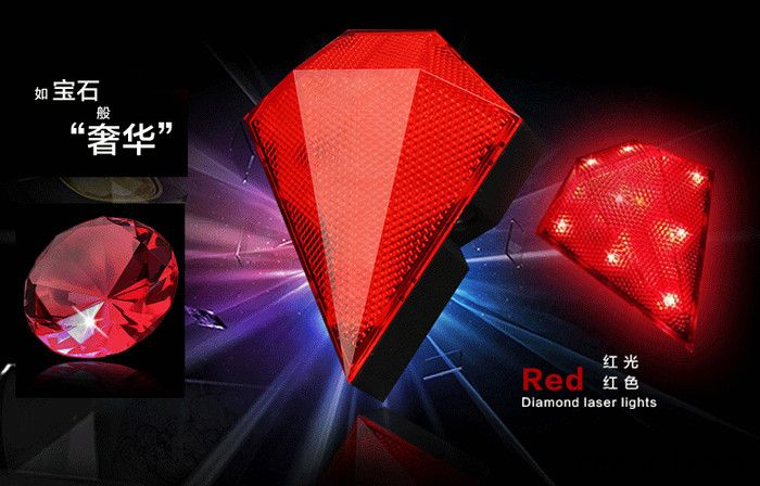 zhenpin 自行车山地车尾灯 山地车激光尾灯 可充电LED自行车尾灯警示灯 自行车山地车尾灯图4