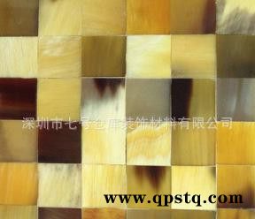 天然牛角装饰板 家具镶嵌  牛角灯饰 牛角桌面台面图3