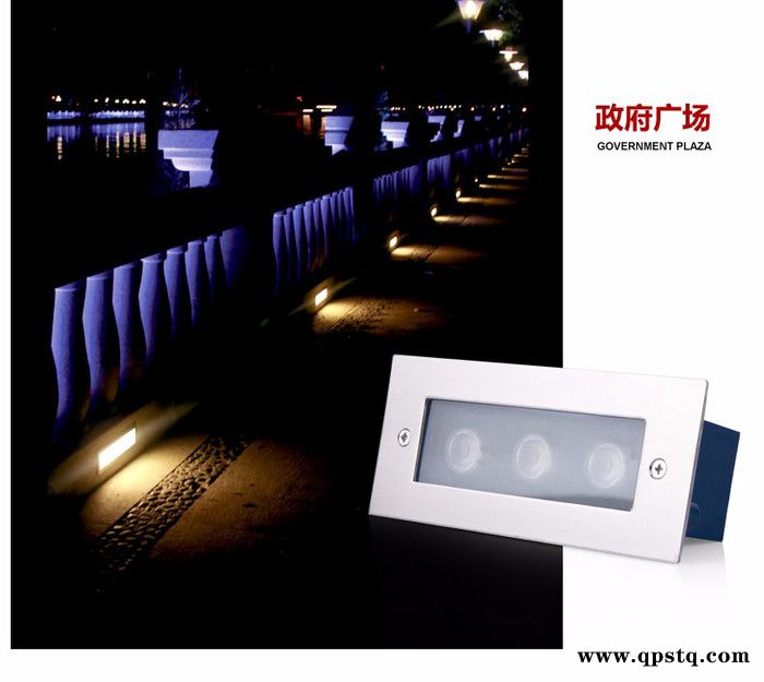 普仕亮不锈钢墙角灯led地埋灯地脚灯嵌入式台阶灯户外埋地灯防水地灯3w地埋灯图2