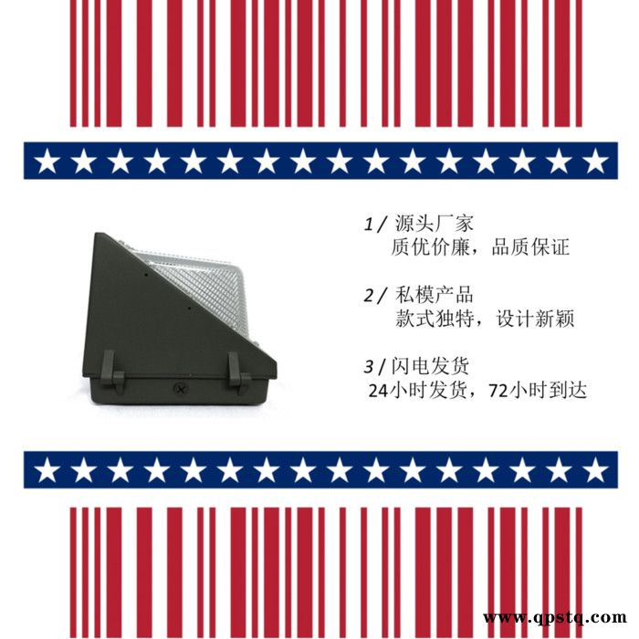 24小时发货压铸铝灯壳亚马逊**美式三角壁灯墙角灯 led wall pack light图4