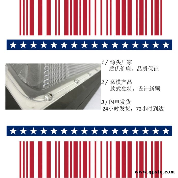 24小时发货压铸铝灯壳亚马逊**美式三角壁灯墙角灯 led wall pack light图7