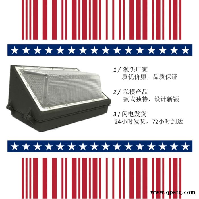 24小时发货压铸铝灯壳亚马逊**美式三角壁灯墙角灯 led wall pack light图2