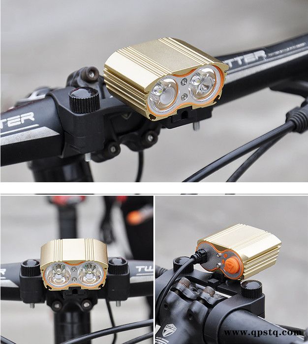 zhenpin自行车灯前灯 山地车充电夜骑装备  强光单车配件 自行车前灯T6 L2灯芯图2