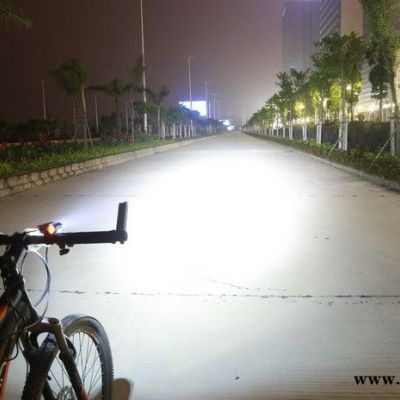 zhenpin自行车灯前灯 山地车充电夜骑装备  强光单车配件 自行车前灯T6 L2灯芯