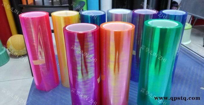 汽车幻彩大灯膜七彩透明膜 彩虹膜 变色龙灯膜  尾灯雾灯改色图2