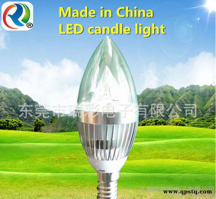 通过CE、ROHS认证 瑞彩电子3W蜡烛灯/led蜡烛灯/e14灯泡/拉尾灯泡图1