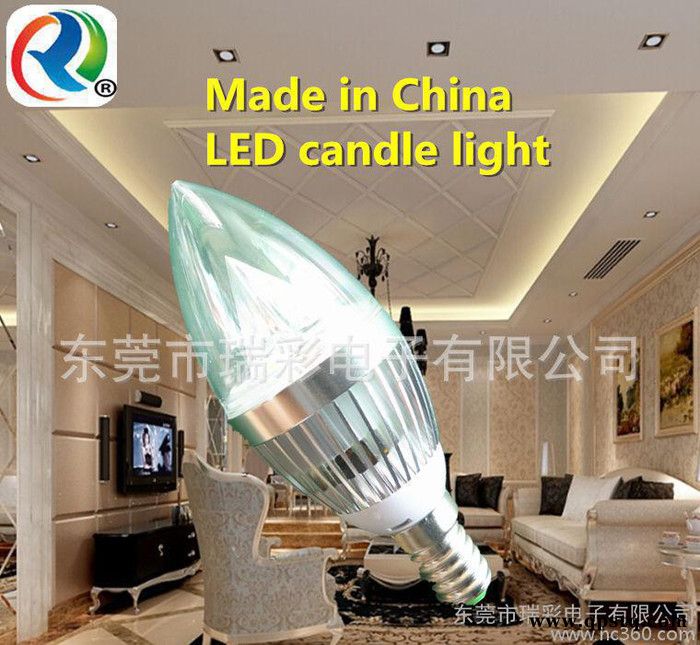 通过CE、ROHS认证 瑞彩电子3W蜡烛灯/led蜡烛灯/e14灯泡/拉尾灯泡图3